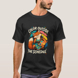 Fuchsfarbe außerhalb des Zeitplans auftragen T-Shirt