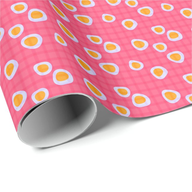 Fuchsflecken auf einem rosa Korallenboden Geschenkpapier (Rolleneckpunkt)