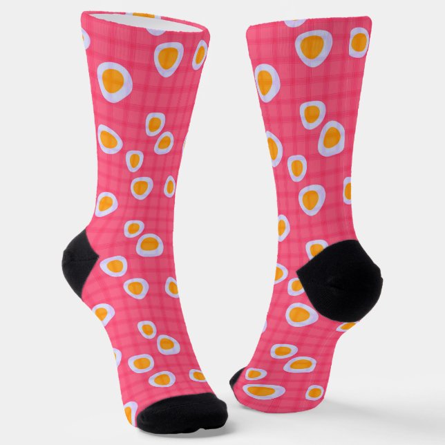 Fuchsflecken auf einem rosa Korallenboden Socken (Gewinkelt)