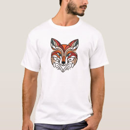 Fuchsgesicht-Linienkunst T-Shirt