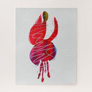 Fuchsia abstrakte Aquarellblüte