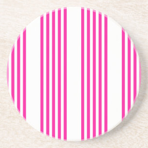 Fuchsia and white five stripes pattern getränkeuntersetzer