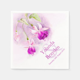 Fuchsia Aquarell lila rosa Servietten