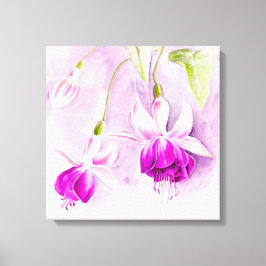 Fuchsia Art Blume lila rosa Leinwand