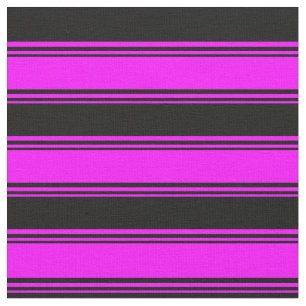 Fuchsia & Black Streifen Stoff