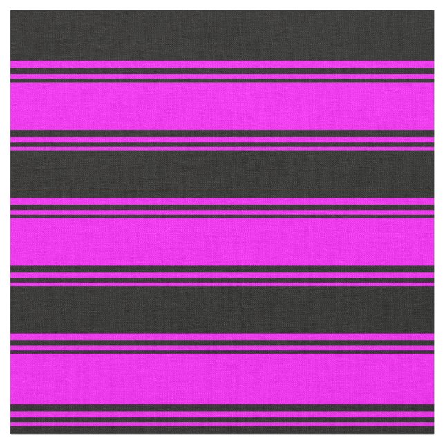 Fuchsia & Black Streifen Stoff (Nahaufnahme)