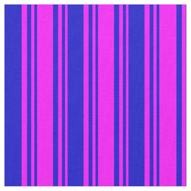 Fuchsia & Blauer Farbmuster Stoff (Nahaufnahme)