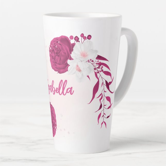 Fuchsia-Blume botanisch Milchtasse (Rechte Ecke)