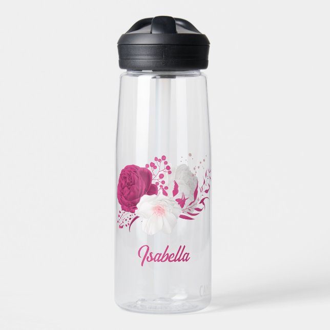Fuchsia-Blume botanisch Trinkflasche (Vorne)