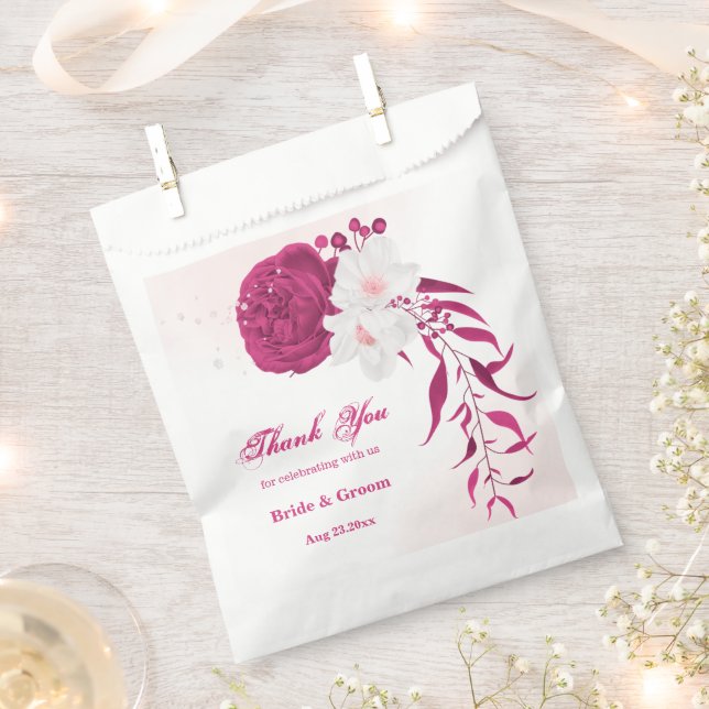 Fuchsia-Blume Botanischer Gastgeschenk Hochzeit Geschenktütchen (Ausgeschnitten)