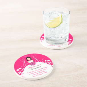 Fuchsia Bridesmaid Wedding Gown Untersetzer