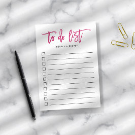 Fuchsia Brush mit Personalisierten Buchstaben zu t Post-it Klebezettel