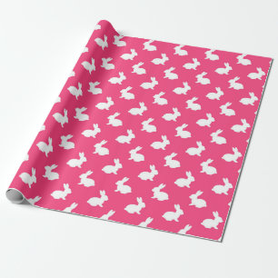 Fuchsia Bunny Rabbit Gift Wrap Geschenkpapier