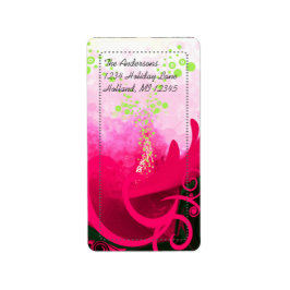 Fuchsia Calla Lily Rücksendeadressen-Aufklebers Adressaufkleber