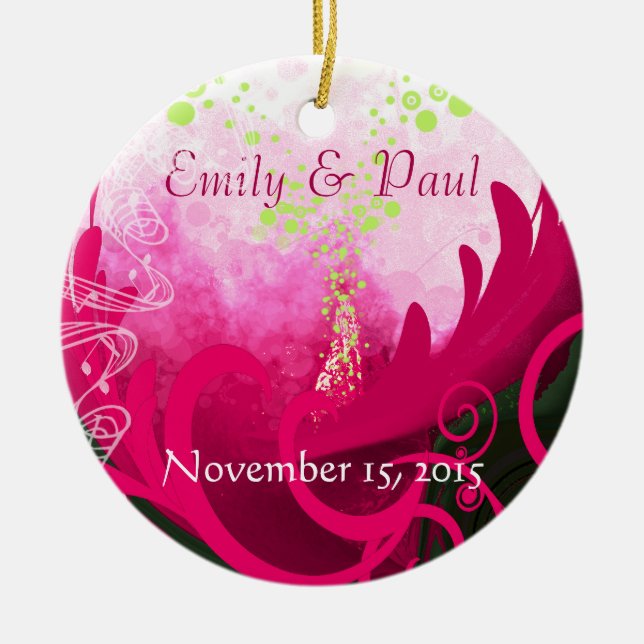 Fuchsia Calla Lily Weihnachtsschmuck (Vorne)