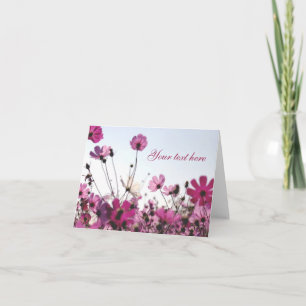 Fuchsia Chamomile Note Card (benutzerdefinierbar) Karte