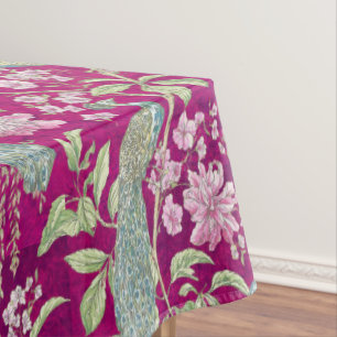 Fuchsia Chinoiserie Rodelbahn Tischdecke