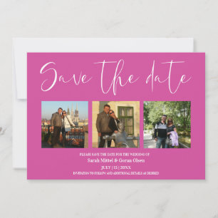 Fuchsia Couple Fotos Wedding Save the Date
