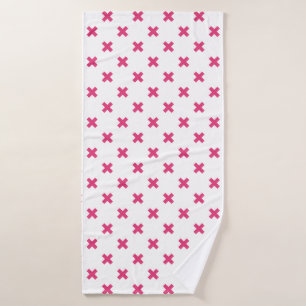 Fuchsia croix sur le blanc