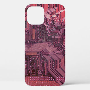 Fuchsia Cyber Circuit Board Tech Art Electronics Case-Mate iPhone Hülle