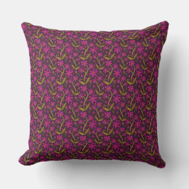 Fuchsia | Dancing Watercolor Daisies Kissen