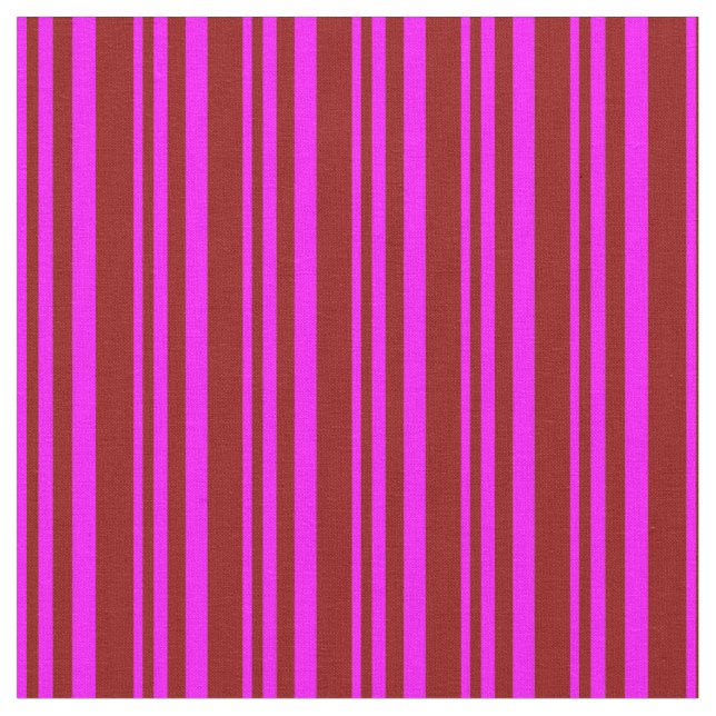 Fuchsia & Dark Red Lines Stoff (Nahaufnahme)