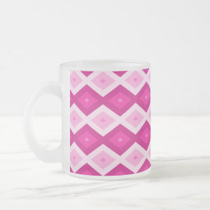 Fuchsia Diamantmuster in verschiedenen Schattierun Mattglastasse