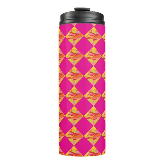 Fuchsia Diamond Water Bottle Thermosbecher (Vorderseite)