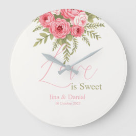 Fuchsia Dream Große Wanduhr