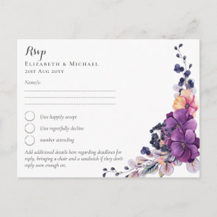 Fuchsia Dreams UAWG mit Menü Postkarte