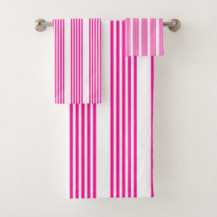 Fuchsia et blanc cinq bandes motif