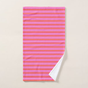 Fuchsia et corail vivant cinq bandes motif