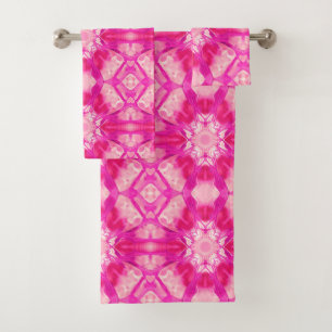 Fuchsia et Pastel Pink Tie Dye Motif