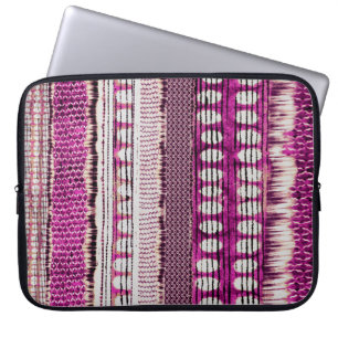 Fuchsia Ethnic Border Abstrakt Laptopschutzhülle