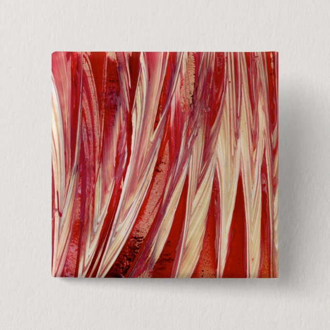 Fuchsia Feather Fringe Button (Vorderseite)