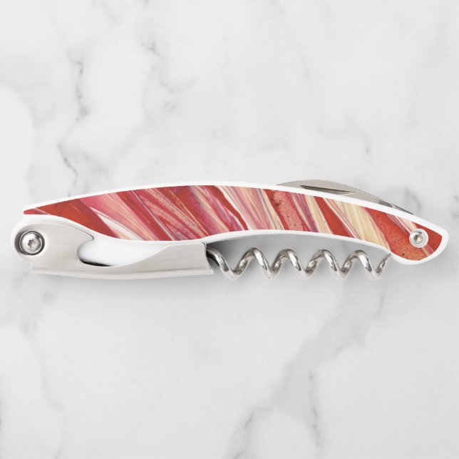 Fuchsia Feather Fringe Kellnermesser (Vorderseite)