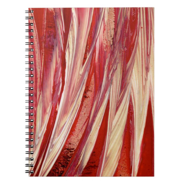 Fuchsia Feather Fringe Notizblock (Vorderseite)