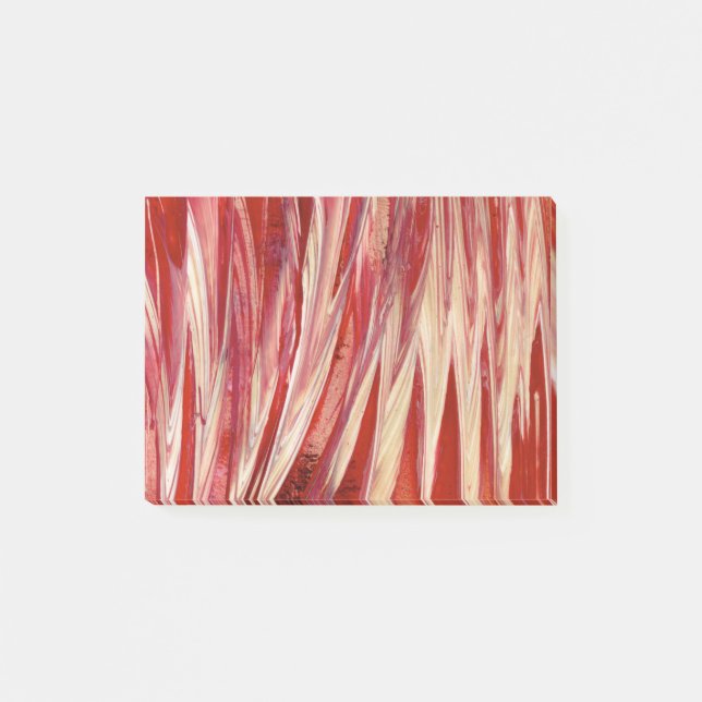Fuchsia Feather Fringe Post-it Klebezettel (Vorderseite)