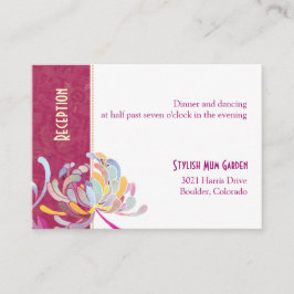 Fuchsia Floral Wedding Reception oder Registry Begleitkarte