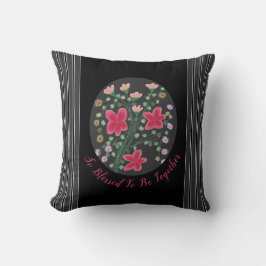 Fuchsia Flower Accessoire mit modernem grauem Stre Kissen