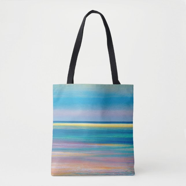 "Fuchsia Fusion" Abstrakte Seascape Tasche (Vorderseite)