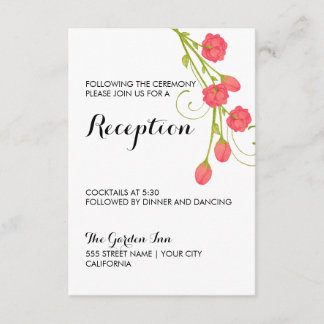 Fuchsia Garden Rose - Empfang Card Einladung