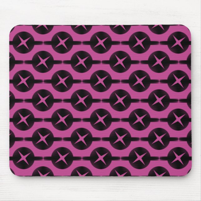 Fuchsia Gelegentlich Circles Mousepad (Vorne)