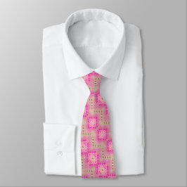 Fuchsia geometrisch – Rosa Muster Krawatte