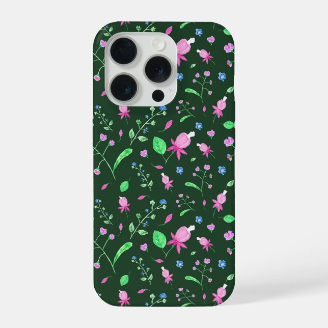 Fuchsia-Green iPhone 15 Pro Hülle (Rückseite)