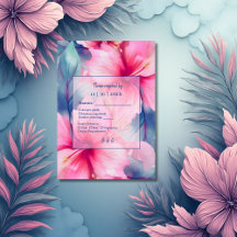 fuchsia hawaiian tropical floral hibiscus wedding