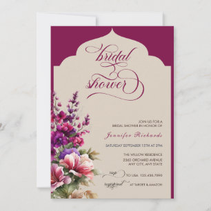 Fuchsia Lavender Wasserfarben-Junggesellinnen- Einladung