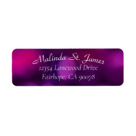 Fuchsia Light Modern Return Address Label