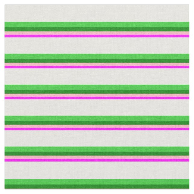 Fuchsia, Light Pink, Green, Lime Green und White Stoff (Nahaufnahme)
