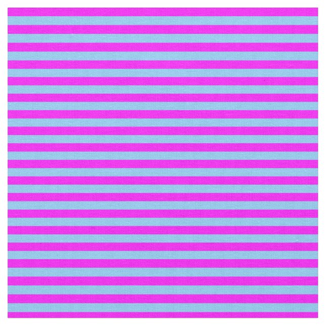 Fuchsia & Light Sky Blauer Farbmuster Stoff (Nahaufnahme)